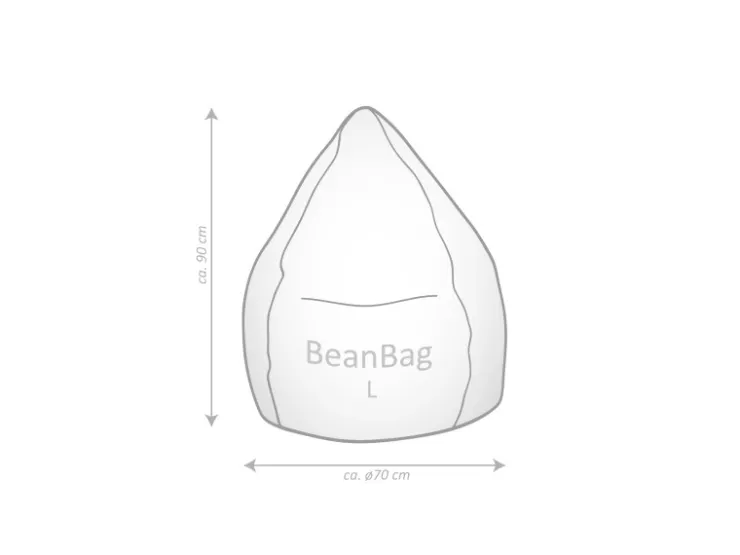 Sitting Point Sitzsack BeanBag Kicker 120 l Grün Fußball-Muster