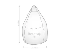 Sitting Point Sitzsack BeanBag Woolly 220 l Natur