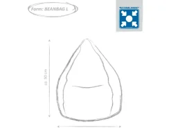 Sitting Point Sitzsack BeanBag Fluffy 120 l Herz-Muster