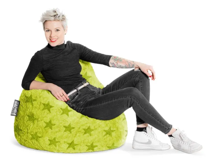 Sitting Point Sitzsack BeanBag Fluffy 220 l Sternen-Muster* Sitzsäcke