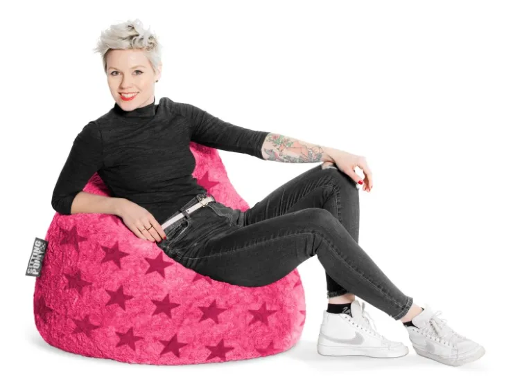 Sitting Point Sitzsack BeanBag Fluffy 220 l Sternen-Muster