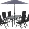 Sitzgruppe Townsville 8-tlg. Aluminium Anthrazit* Stühle
