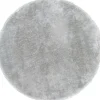 Andiamo Sitzkissen Lambskin Rund Kunstfell Hellgrau 40 cm x 40 cm