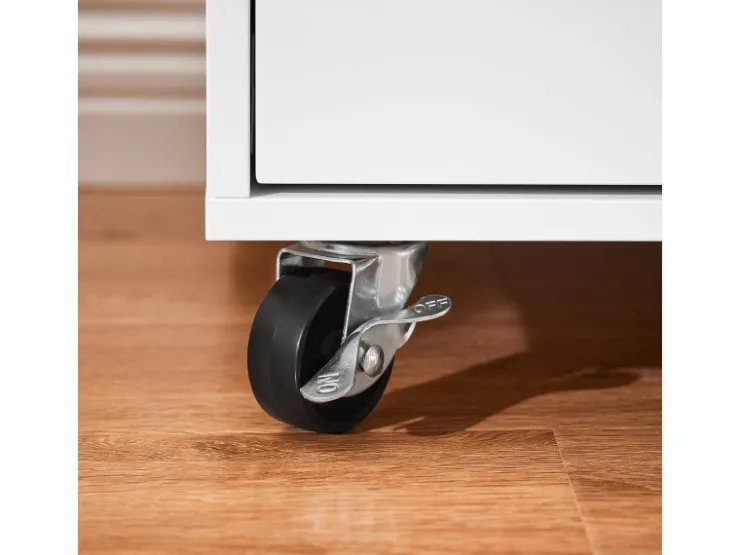 SoBuy Aktenschrank mit 2 Schubladen Druckertisch Sideboard Küchenschrank Weiß ASK09-W* Sideboards