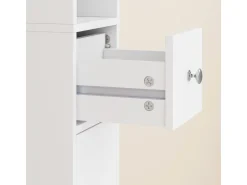 SoBuy Badezimmerschrank Hochschrank Badregal mit 6 Einlegeböden 20x180x20cm BZR34-II-W* Regal Weiß