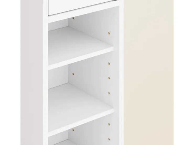 SoBuy Badezimmerschrank Hochschrank Badregal mit 6 Einlegeböden 20x180x20cm BZR34-II-W* Regal Weiß