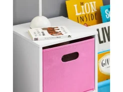 SoBuy Bücherregal Kinderregal mit Boxen Aufbewahrungsregal Weiß KMB76-F* Bücherregale