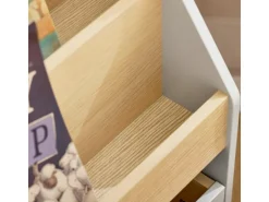 SoBuy Bücherregal Kinderregal mit 3 Ablagefächern und 1 Spielzeugtruhe KMB104-HG* Aufbewahrung