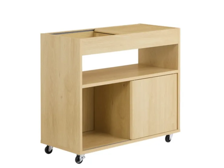 SoBuy Beistelltisch Couchtisch mit Rollen Druckertisch Aktenschrank FBT152-N* Tische