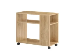 SoBuy Beistelltisch mit Rollen Couchtisch mit Ablagefächern Druckerregal FBT34-N* Sideboards