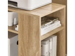 SoBuy Beistelltisch mit Rollen Couchtisch mit Ablagefächern Druckerregal FBT34-N* Sideboards
