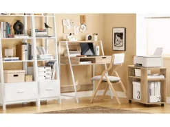 SoBuy Beistelltisch mit Rollen Couchtisch mit Ablagefächern Druckerregal FBT34-N* Sideboards