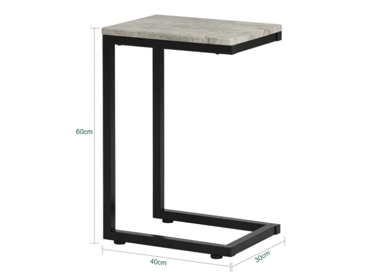 SoBuy Betttisch Beistelltisch Sofatisch Nachttisch Pflegetisch Grau FBT44-HG