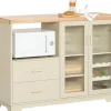 SoBuy Buffet Sideboard Küchenschrank Kommode Mikrowellenschrank FSB81-MI* Flaschenregale