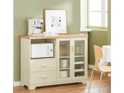 SoBuy Buffet Sideboard Küchenschrank Kommode Mikrowellenschrank FSB81-MI* Flaschenregale