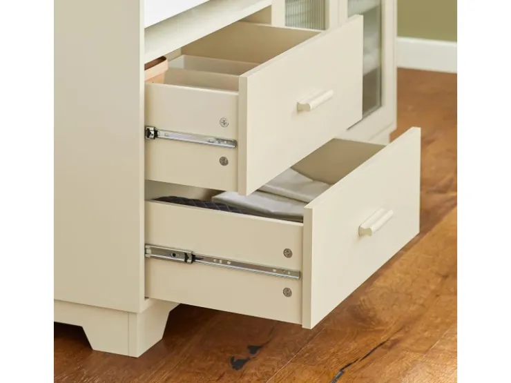 SoBuy Buffet Sideboard Küchenschrank Kommode Mikrowellenschrank FSB81-MI* Flaschenregale