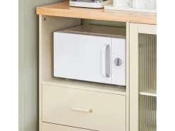 SoBuy Buffet Sideboard Küchenschrank Kommode Mikrowellenschrank FSB81-MI* Flaschenregale