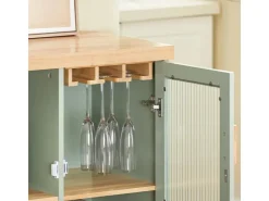 SoBuy Buffet Sideboard Küchenschrank Kommode Mikrowellenschrank FSB81-GR* Schränke