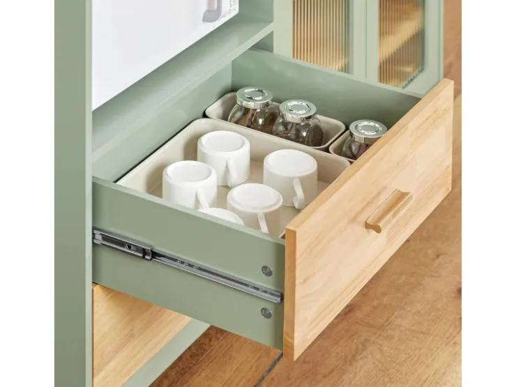 SoBuy Buffet Sideboard Küchenschrank Kommode Mikrowellenschrank FSB81-GR* Schränke