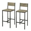 SoBuy 2-er Set Barhocker Barstühle mit Rücken-Lehne Sitzhöhe 67cm FST53x2