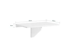 SoBuy Esstisch Klapptisch Küchentisch Wandtisch 60x40cm Weiß FWT03-W* Tische