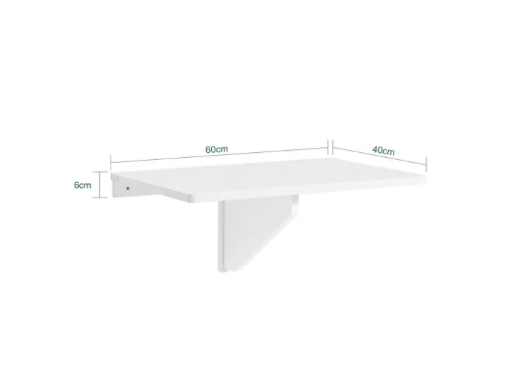 SoBuy Esstisch Klapptisch Küchentisch Wandtisch 60x40cm Weiß FWT03-W* Tische