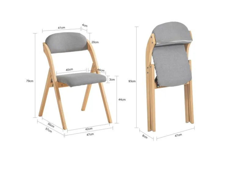 SoBuy Esszimmerstuhl Klappstuhl Küchenstuhl Polsterstuhl mit Lehne FST92-N