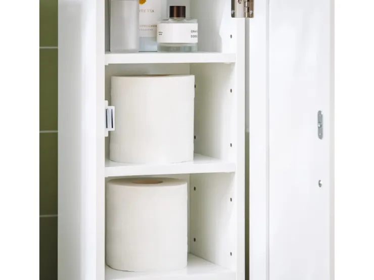 SoBuy Freistehend Toilettenpapieraufbewahrung Holz Weiß FRG177-W