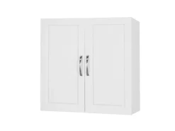 SoBuy Hängeschrank Badezimmerschrank mit Verstellbarem Regal 60x60x30cm Weiß FRG231-W* Wandregale