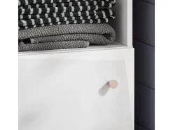SoBuy Hochschrank Badregal Badezimmerschrank Badezimmermöbel Weiß BZR91-W* Regal Weiß