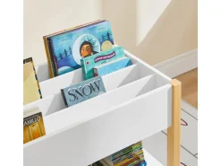 SoBuy Kinder Bücherregal Kinderregal mit Ablagen Aufbewahrungsregal Weiß KMB35-W* Bücherregale