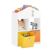 SoBuy Kinder Bücherregal mit Haus-Design Kinderregal Spielzeugregal Weiß KMB49-W* Bücherregale