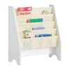 SoBuy Kinder-Bücherregal Zeitungsständer mit 4 Ablagen Kinderregal Weiß FRG225-W