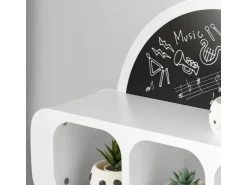 SoBuy Kindergarderobe mit Tafel Kinderregal Bücherregal Weiß KMB86-W