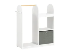 SoBuy Kinderkleiderschrank mit 3 Haken Kleiderständer mit Box KMB40-W