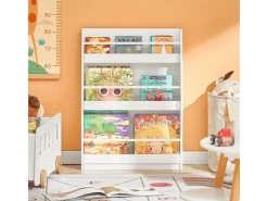 SoBuy Kinderregal Bücherregal für Kinder Wandregal Aufbewahrungsregal KMB45-W* Wandregale|Regal Weiß