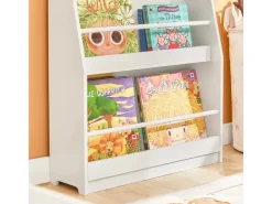 SoBuy Kinderregal Bücherregal für Kinder Wandregal Aufbewahrungsregal KMB45-W* Wandregale|Regal Weiß