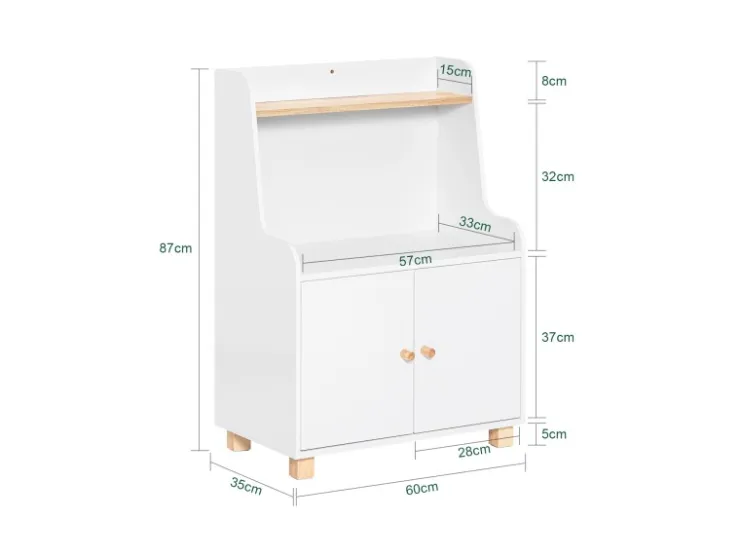 SoBuy Kinderregal Bücherregal Kinderzimmer Regal Aufbewahrungsregal KMB84-W* Bücherregale