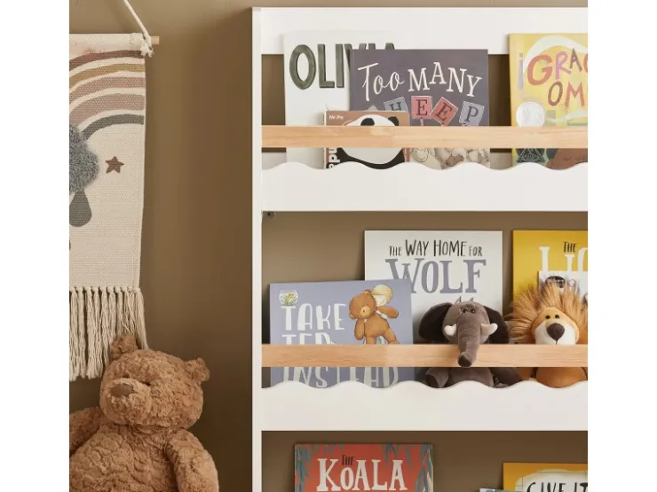 SoBuy Kinderregal Bücherregal für Kinder Wandregal Aufbewahrungsregal KMB77-W* Aufbewahrung|Regal Weiß