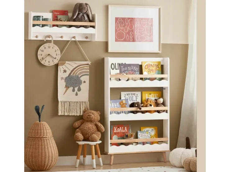 SoBuy Kinderregal Bücherregal für Kinder Wandregal Aufbewahrungsregal KMB77-W* Aufbewahrung|Regal Weiß