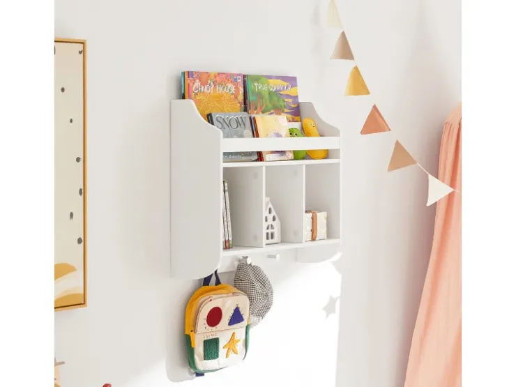 SoBuy Kinderregal Bücherregal für Kinder Wandregal Hängeregal KMB46-W