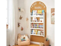 SoBuy Kinderregal Bücherregal Wandregal Hängeregal Weiß KMB08-W* Sofas