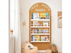 SoBuy Kinderregal Bücherregal Wandregal Hängeregal Weiß KMB08-W* Sofas