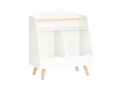 SoBuy Kinderregal mit 3 Fächern Bücherregal Aufbewahrungsregal Weiß KMB100-K-W* Holzregale
