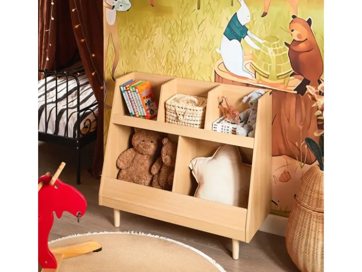 SoBuy Kinderregal mit 5 Fächern Bücherregal Aufbewahrungsregal KMB111-N