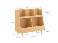 SoBuy Kinderregal mit 5 Fächern Bücherregal Aufbewahrungsregal KMB111-N