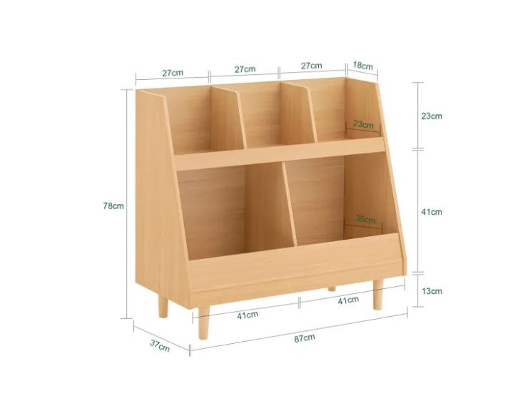 SoBuy Kinderregal mit 5 Fächern Bücherregal Aufbewahrungsregal KMB111-N