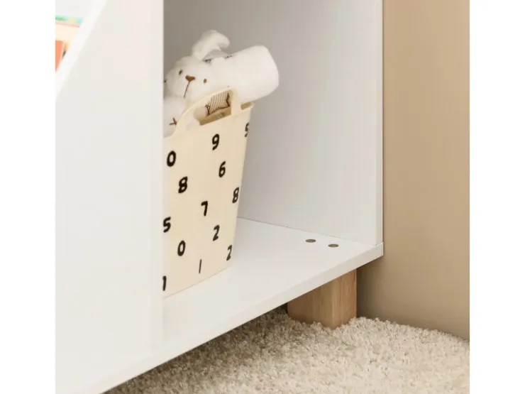 SoBuy Kinderregal mit 3 Fächern Spielzeugregal Bücherregal Standregal KMB54-W* Bücherregale