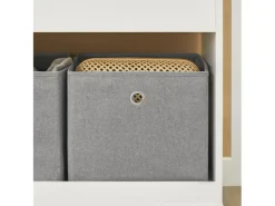 SoBuy Kinderregal mit 2 Stoffboxen Bücherregal Aufbewahrungsregal KMB53-W