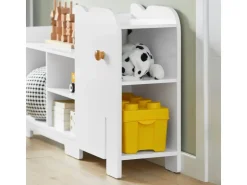 SoBuy Kinderregal mit Elefant-Design Bücherregal Kinderzimmer Weiß KMB62-W* Bücherregale